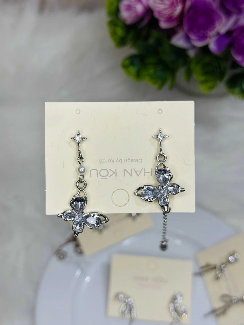 Earring Set 32 - Asymmetrical Butterfly and Star ✨