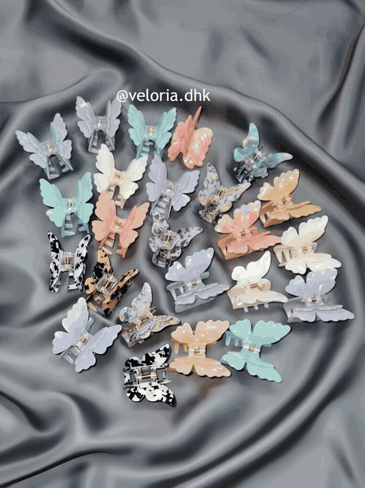 ✨N8. Ethereal Butterfly Hairclaw – Dreamy Blue Wings🧚♀️