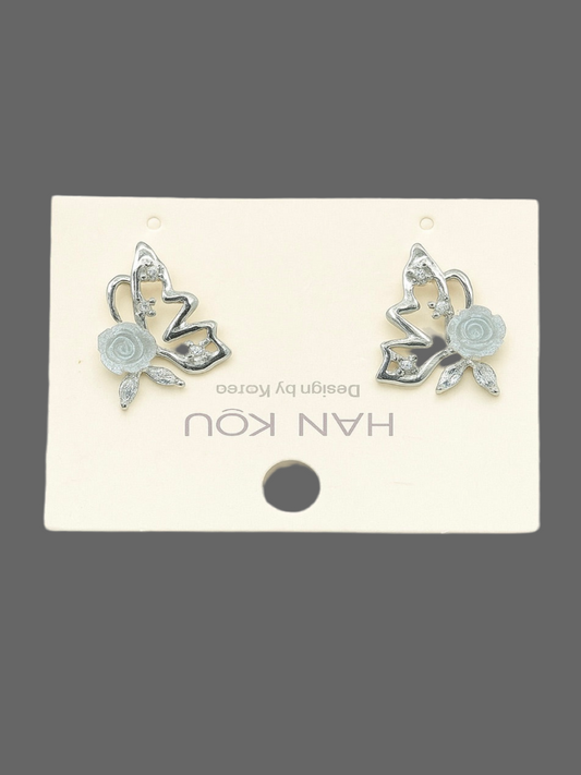 Earring Set 31 - Blue Rose Earrings 🌹