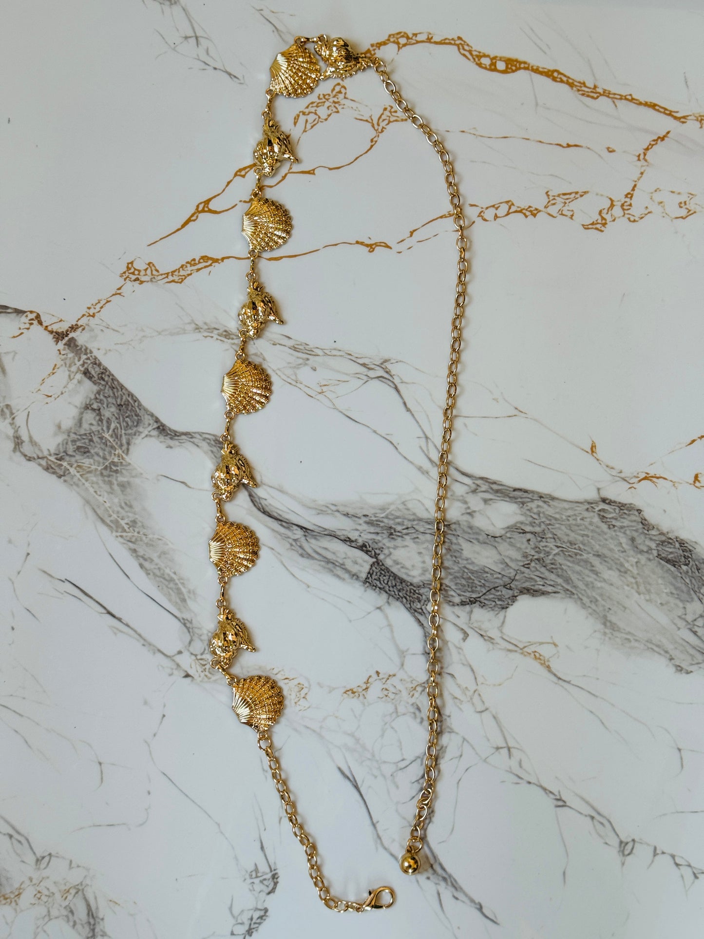Pinteresty Golden Sea Shell Waist Chain 🐚
