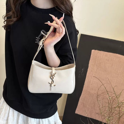 Y$L Premium Glossy Shoulder Bag (Off-White)