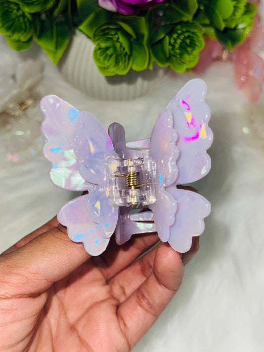✨N2. Ethereal Butterfly Hairclaw – Lavender Wings🧚‍♀️