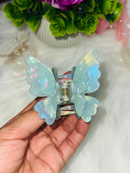 ✨N8. Ethereal Butterfly Hairclaw –  Dreamy Blue Wings🧚‍♀️