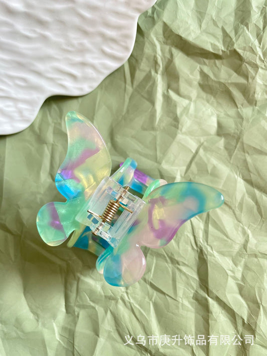 ✨ N13. Whimsical Wings Hairclaw – Pastel Swirl🧚‍♀️