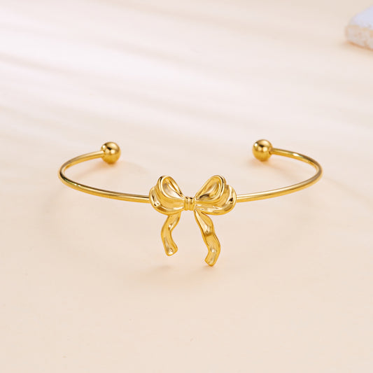 Pinterest Pookie Bow Bracelet - Gold