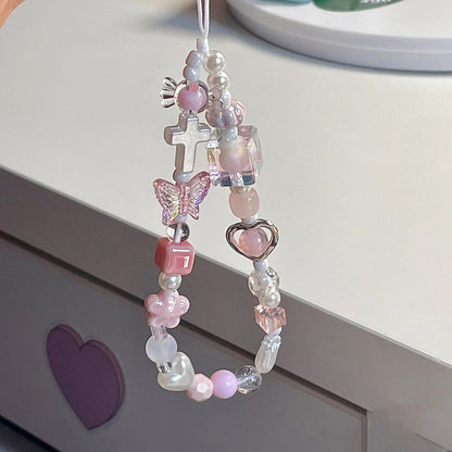 🎀 Sweet Pink Butterfly Phone Charm